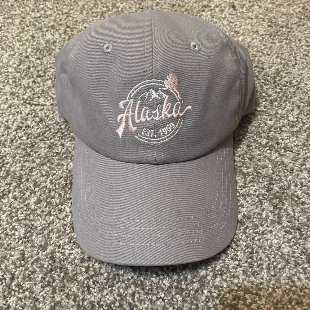 Gray Alaska Embroidered Cap